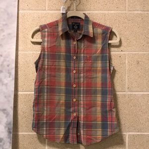 Plaid sleeveless top